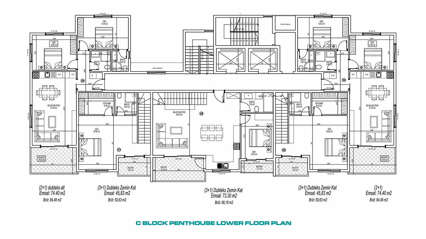 Luxury Apartments with Rich Social Facilities in Oba, Alanya - 59815