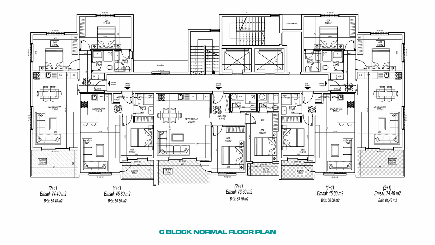 Luxury Apartments with Rich Social Facilities in Oba, Alanya - 59818