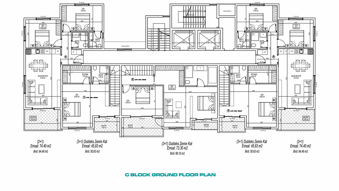 Luxury Apartments with Rich Social Facilities in Oba, Alanya - 59819