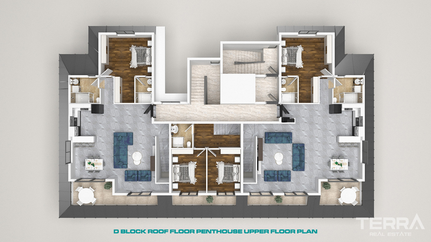 Luxury Apartments with Rich Social Facilities in Oba, Alanya - 59824