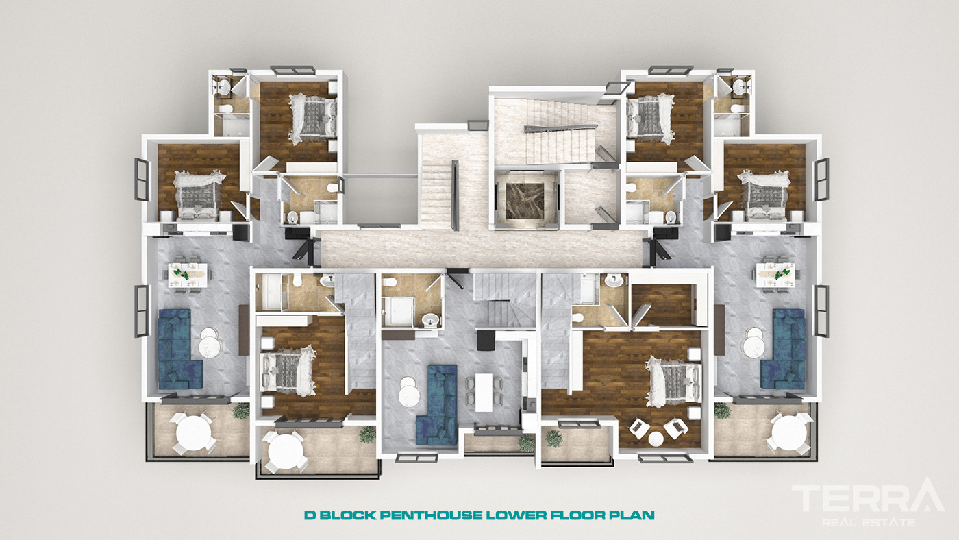 Luxury Apartments with Rich Social Facilities in Oba, Alanya - 59826
