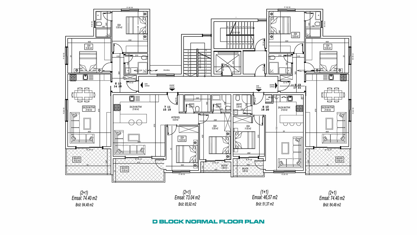 Luxury Apartments with Rich Social Facilities in Oba, Alanya - 59827