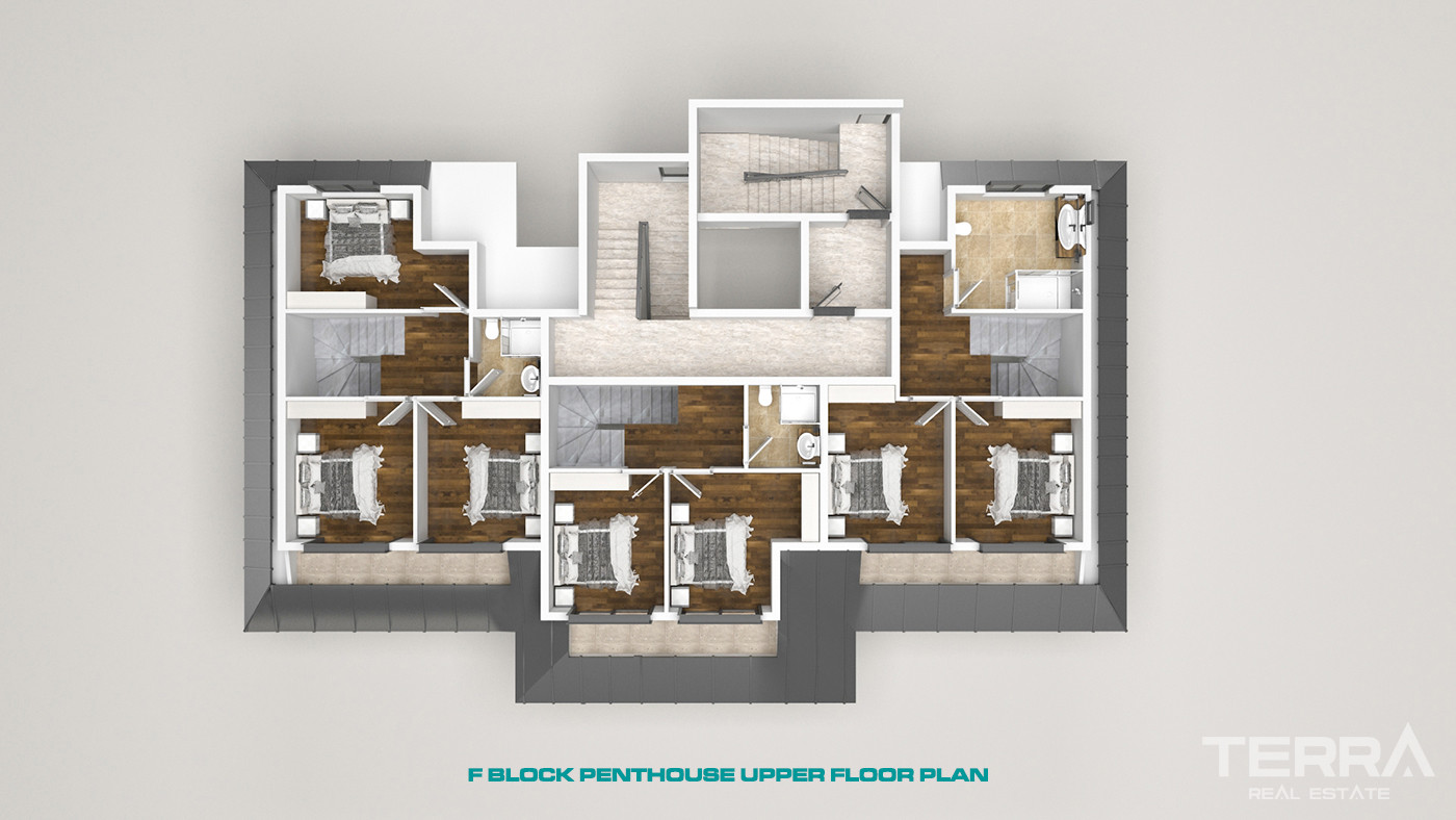 Luxury Apartments with Rich Social Facilities in Oba, Alanya - 59833