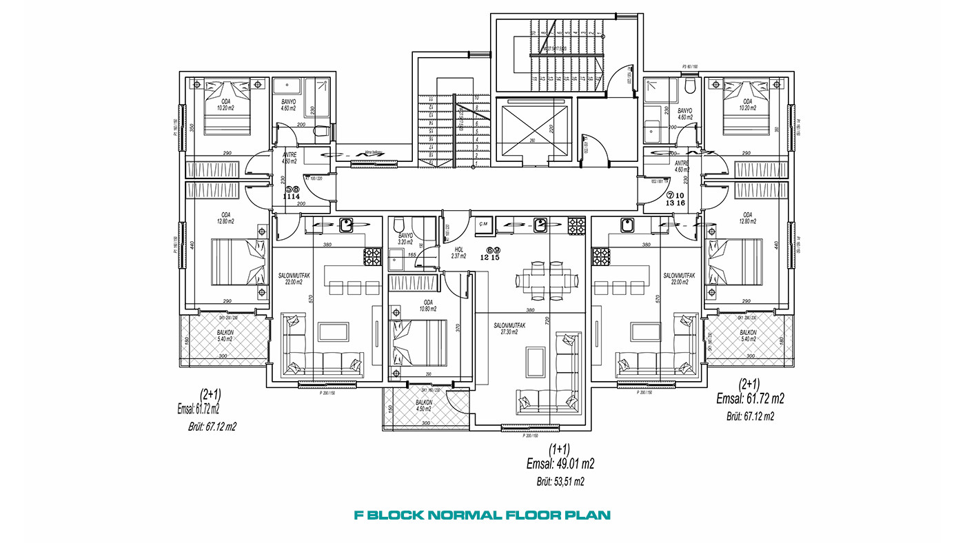 Luxury Apartments with Rich Social Facilities in Oba, Alanya - 59835