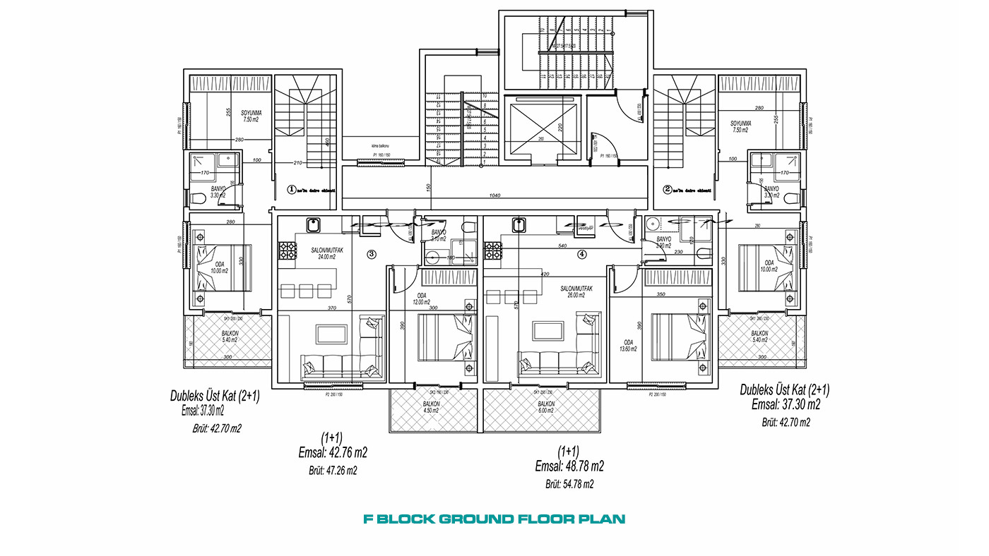Luxury Apartments with Rich Social Facilities in Oba, Alanya - 59837