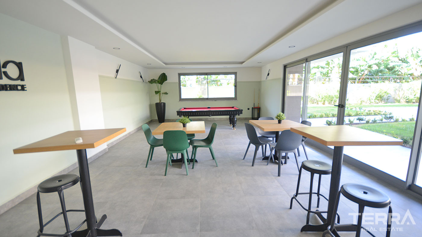 Alanya Kestel'de Lüks Olanaklar Sahip 1+1 Denize Sıfır Daire - 59911