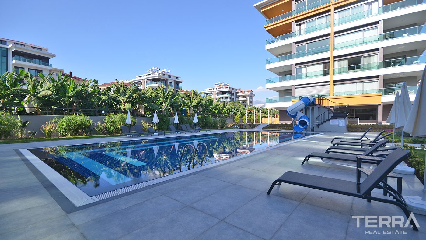 Alanya Kestel'de Lüks Olanaklar Sahip 1+1 Denize Sıfır Daire - 59915