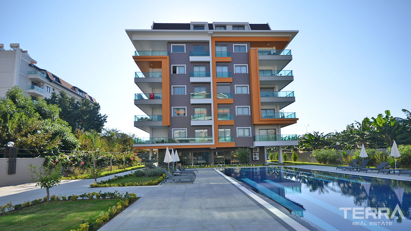 Alanya Kestel'de Lüks Olanaklar Sahip 1+1 Denize Sıfır Daire - 59920