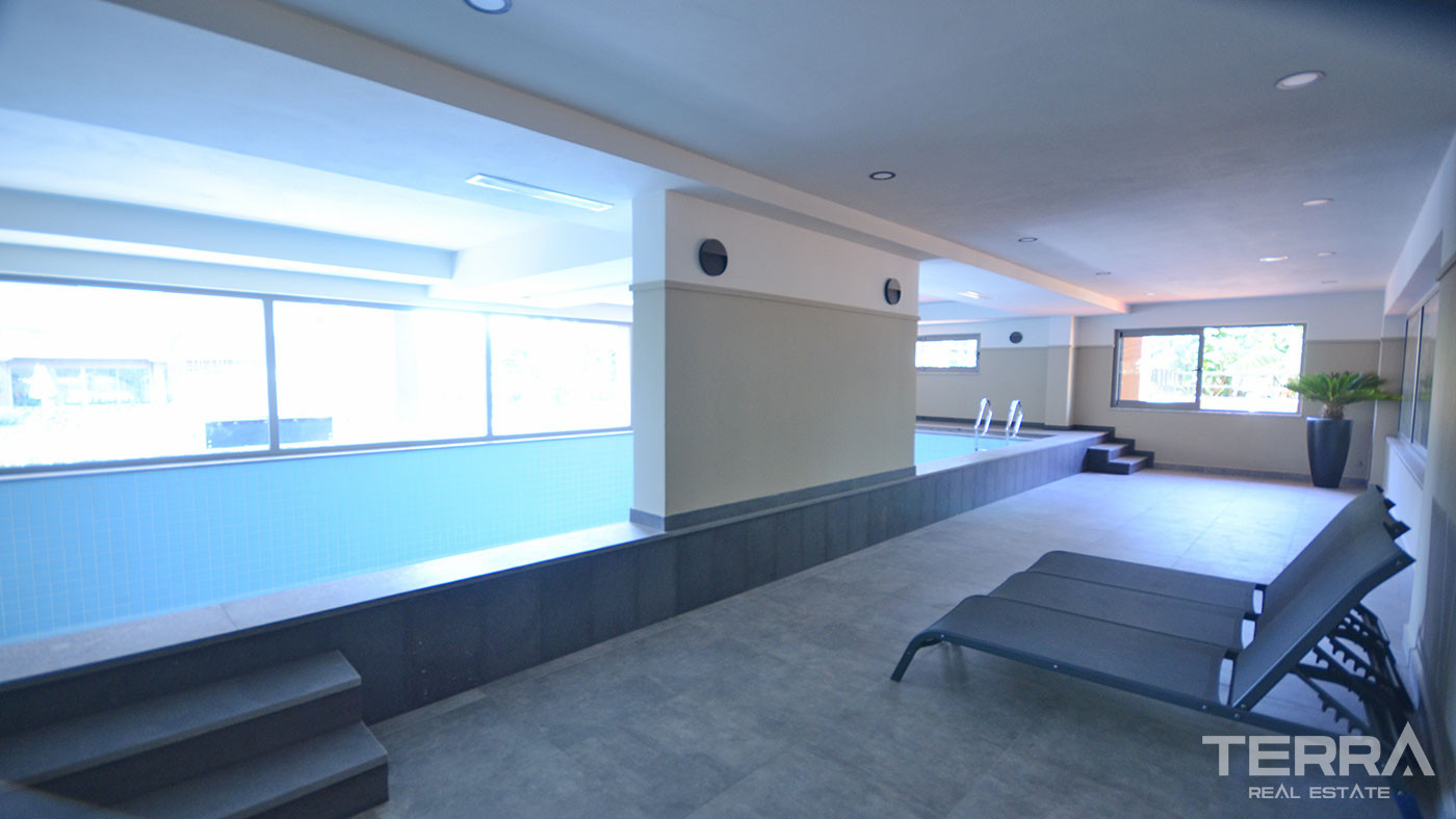 Alanya Kestel'de Lüks Olanaklar Sahip 1+1 Denize Sıfır Daire - 59937