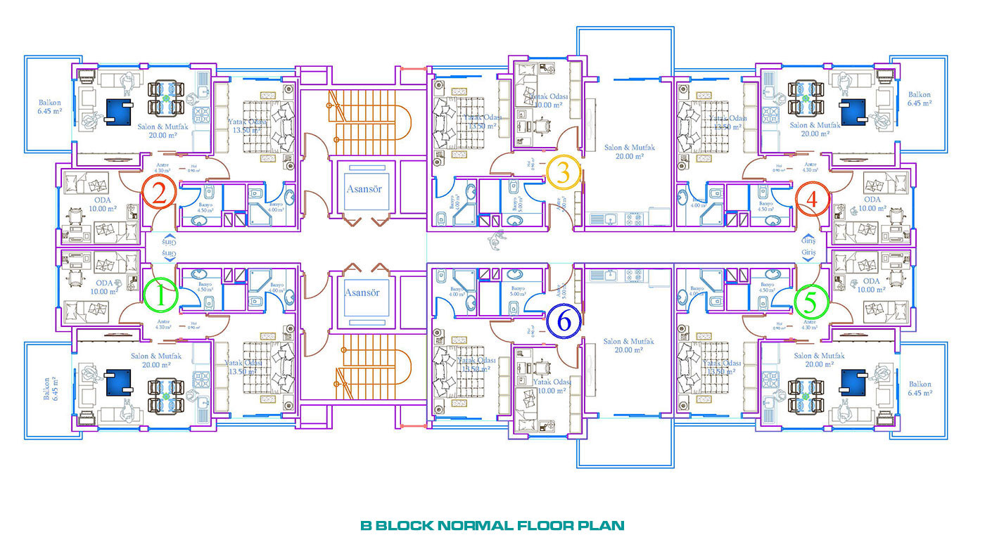 Luxury Sea View Apartments Only 150 m from Beach in Alanya, Mahmutlar - 59977