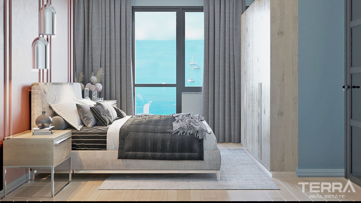 Luxury Sea View Apartments Only 150 m from Beach in Alanya, Mahmutlar - 59981
