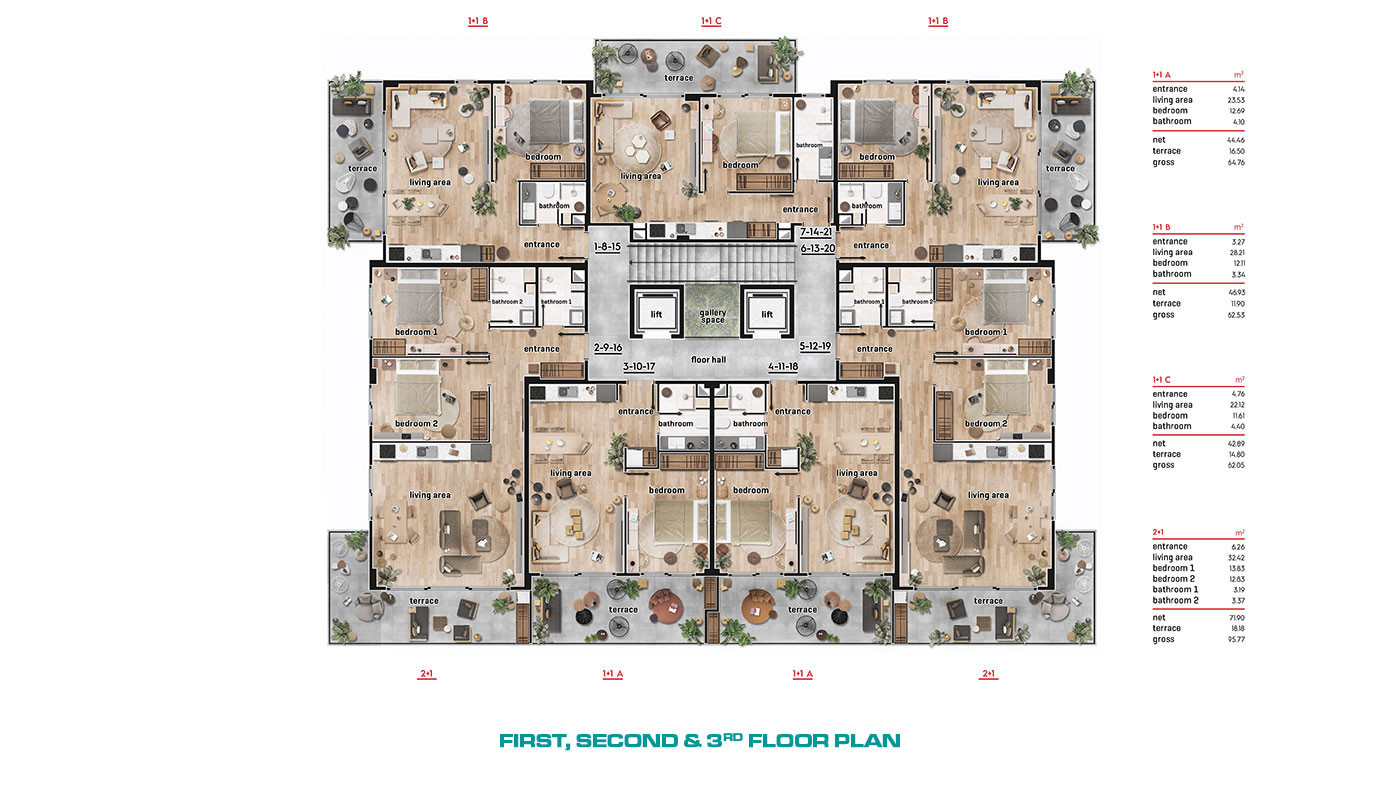 Luxury Apartments with Sea View in Alanya Avsallar Near the Beach - 59993