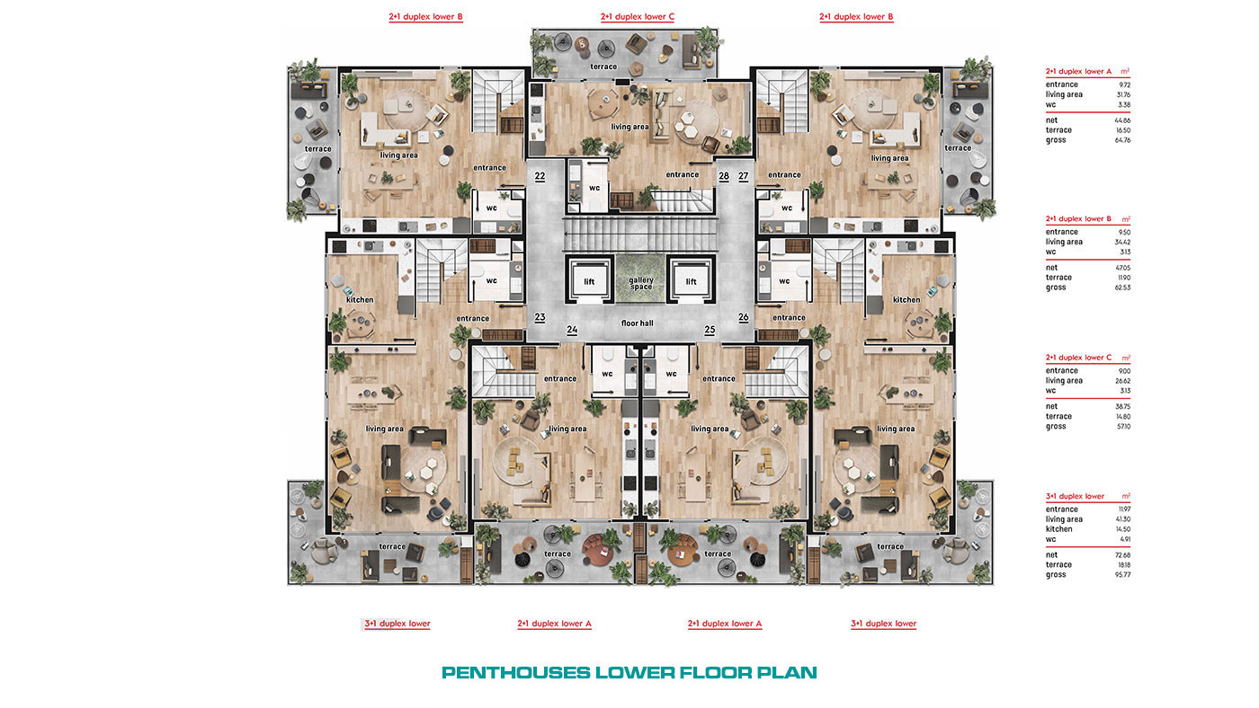 Luxury Apartments with Sea View in Alanya Avsallar Near the Beach - 59994