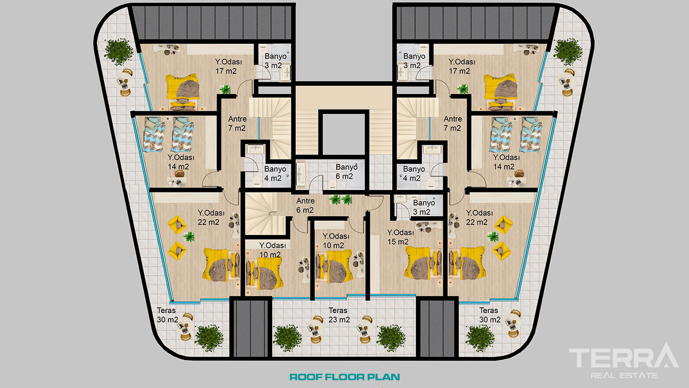 Luxury Apartments 1.3 km from the Beach in Peaceful Kargıcak, Alanya - 60039