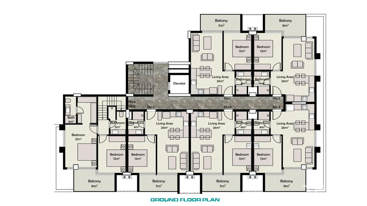 Luxury Apartments with Rich Amenities in the Complex in Oba, Alanya - 60129