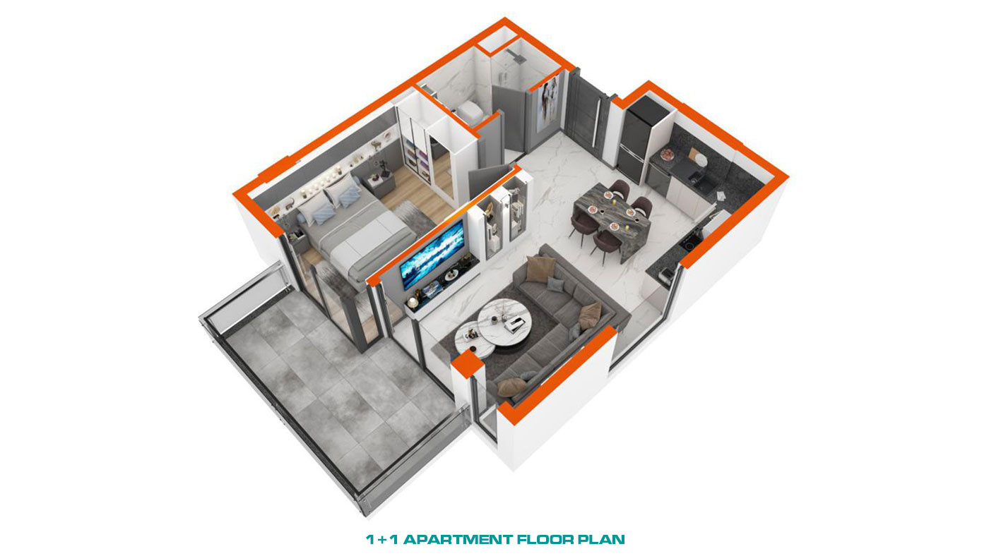 Luxury Apartments with Rich Amenities in the Complex in Oba, Alanya - 60131