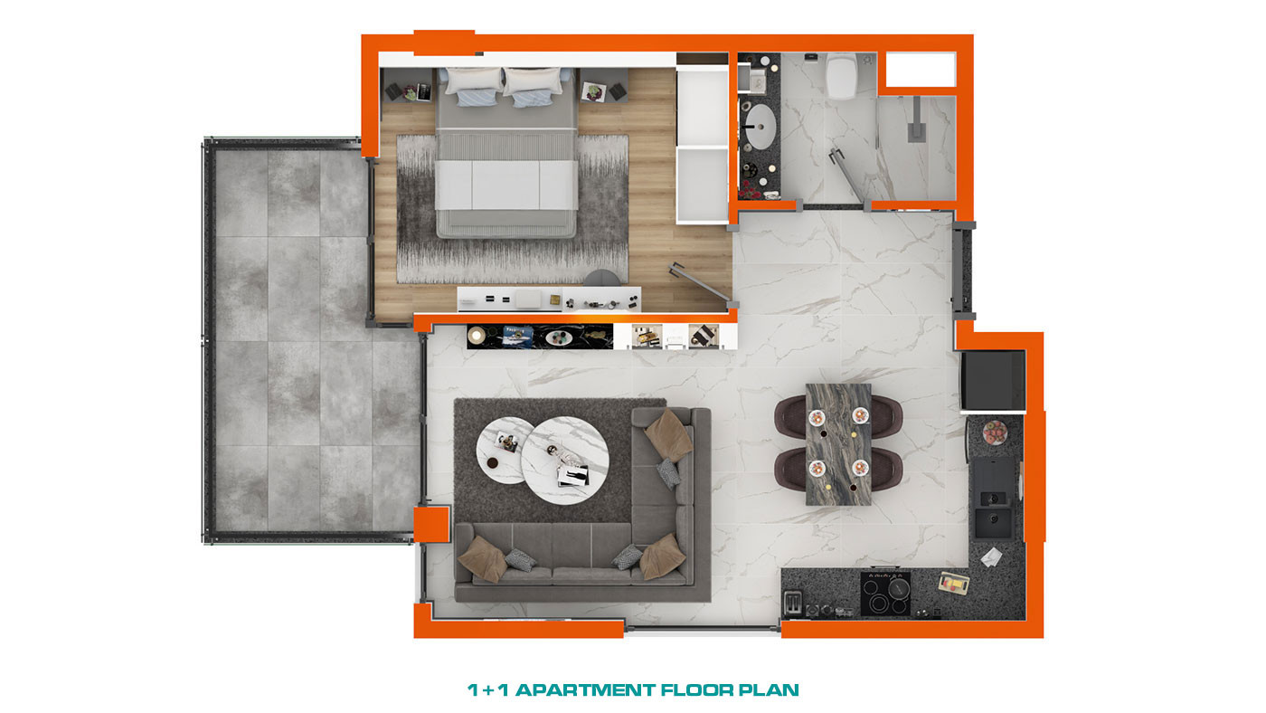 Luxury Apartments with Rich Amenities in the Complex in Oba, Alanya - 60132