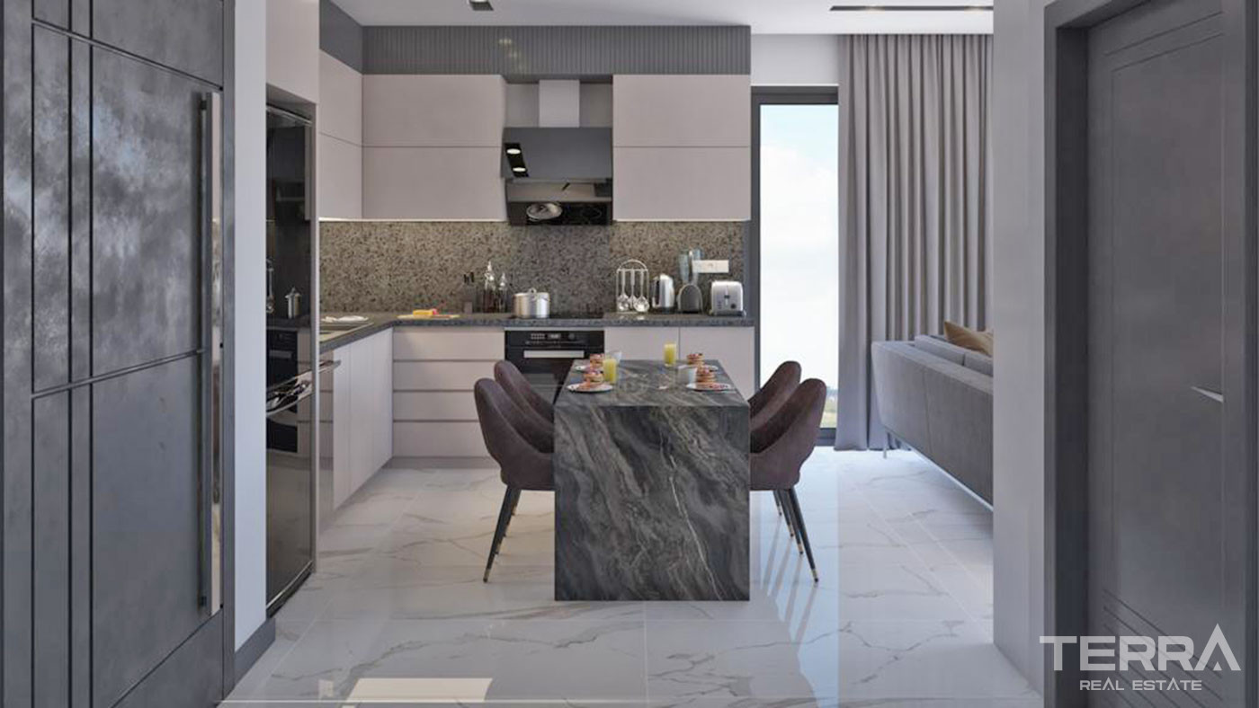 Luxury Apartments with Rich Amenities in the Complex in Oba, Alanya - 60137