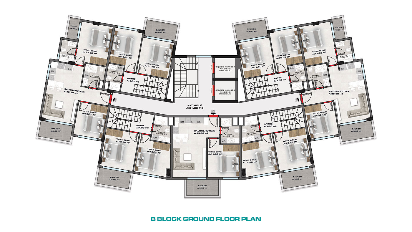 Nowe luksusowe apartamenty z bogatym wyposażeniem w Alanyi, Kestel - 60223