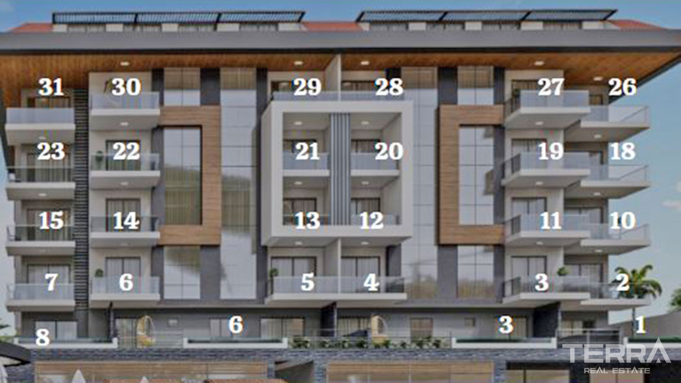 Nowe luksusowe apartamenty z bogatym wyposażeniem w Alanyi, Kestel - 60225