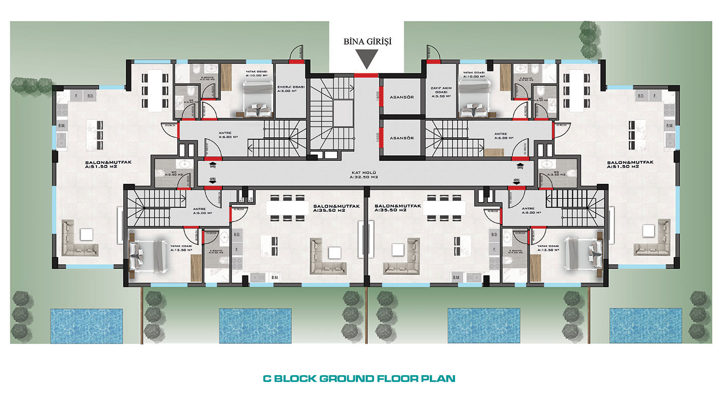 Nowe luksusowe apartamenty z bogatym wyposażeniem w Alanyi, Kestel - 60226