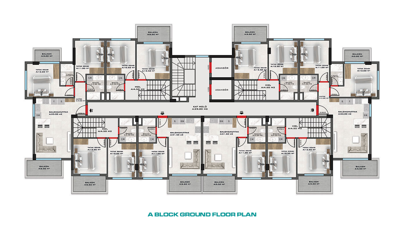 Nowe luksusowe apartamenty z bogatym wyposażeniem w Alanyi, Kestel - 60238