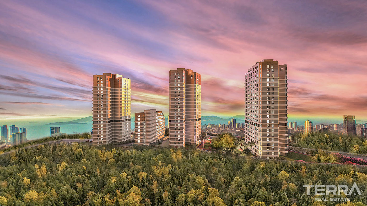Sea View Apartments in a Luxurious Complex in Kartal, Istanbul - 60326