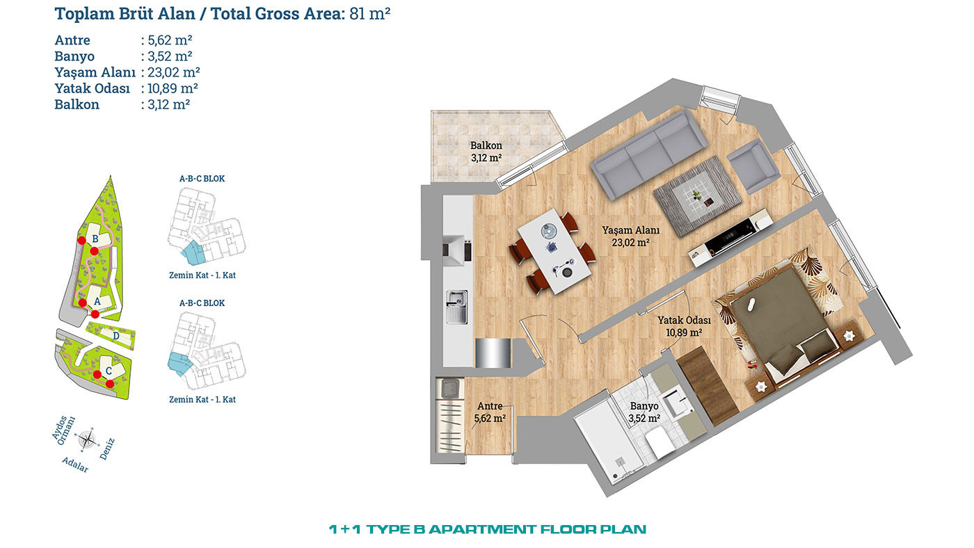 Sea View Apartments in a Luxurious Complex in Kartal, Istanbul - 60335