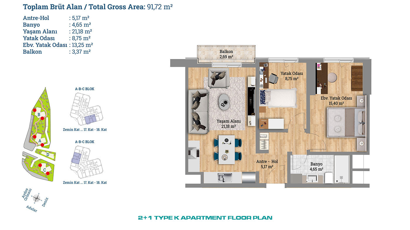 Sea View Apartments in a Luxurious Complex in Kartal, Istanbul - 60343
