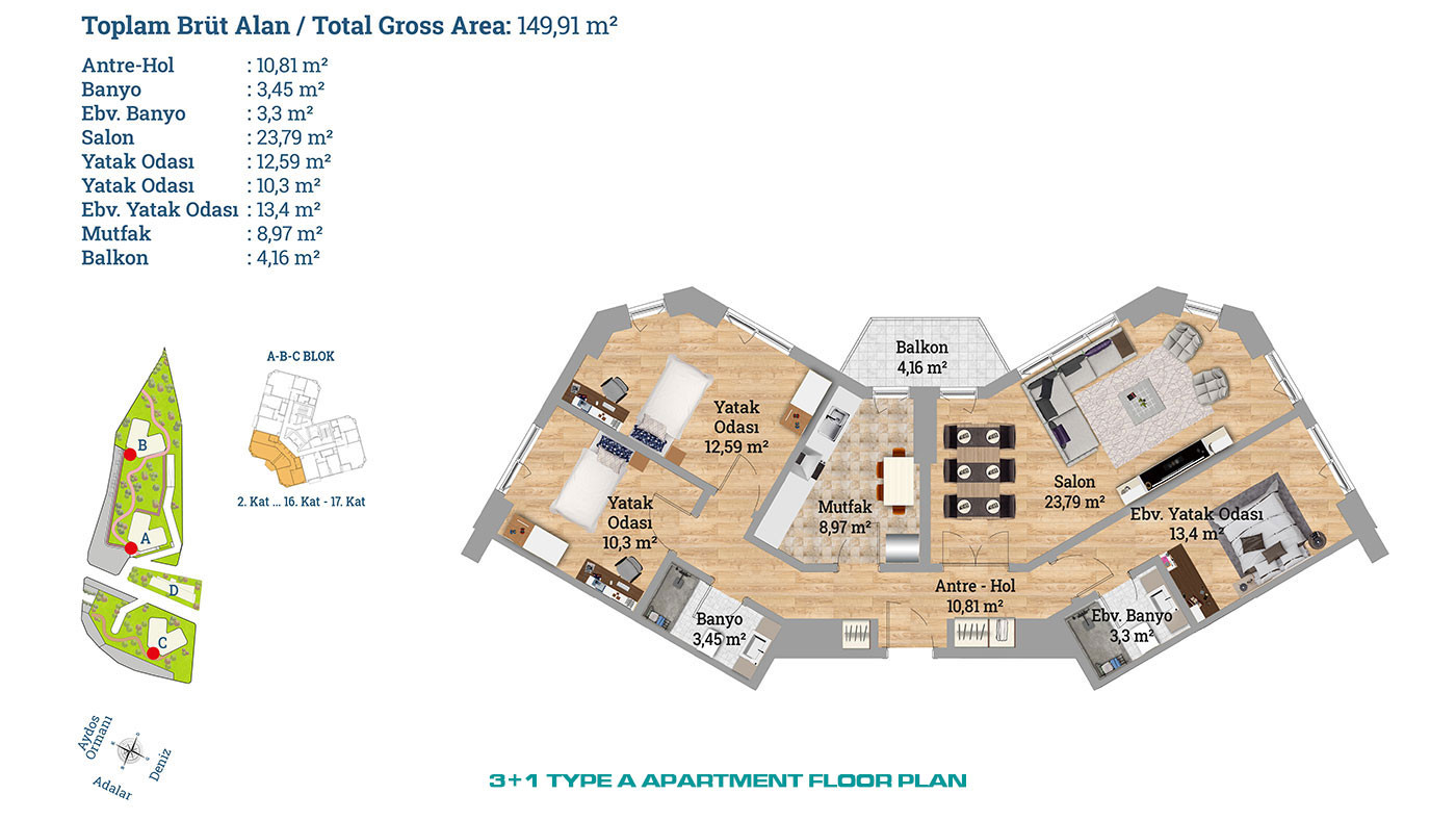 Sea View Apartments in a Luxurious Complex in Kartal, Istanbul - 60345
