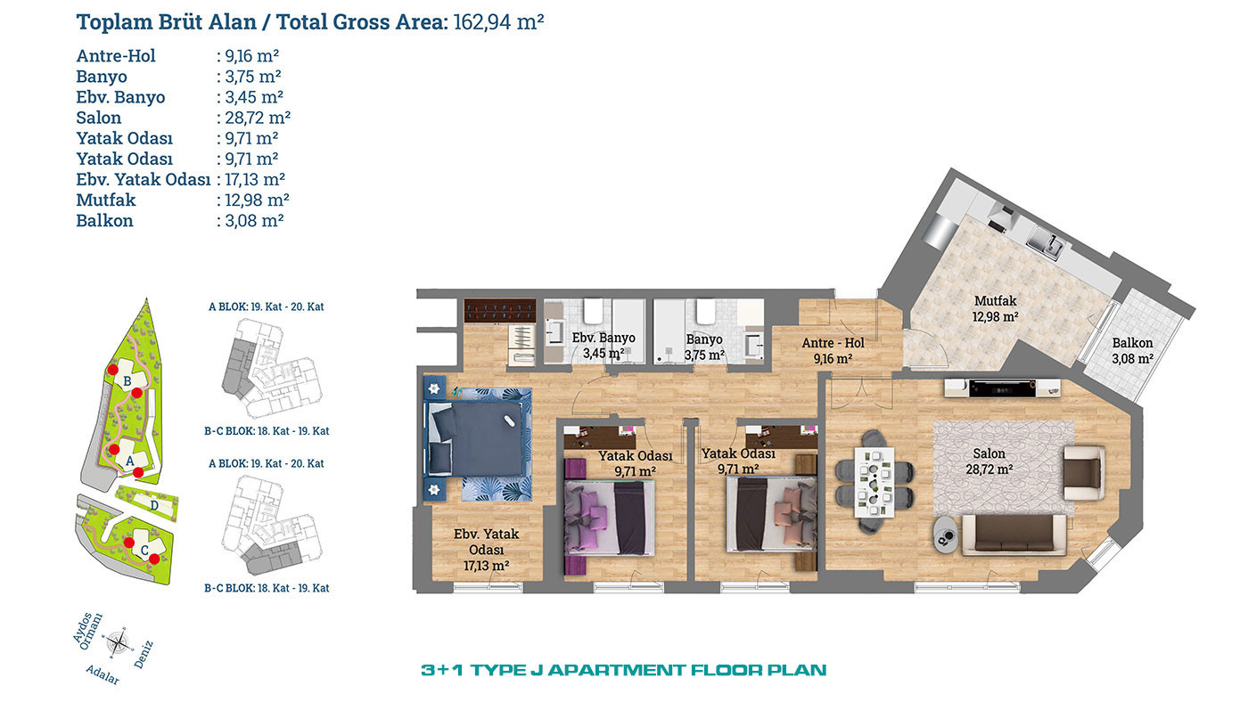 Sea View Apartments in a Luxurious Complex in Kartal, Istanbul - 60346