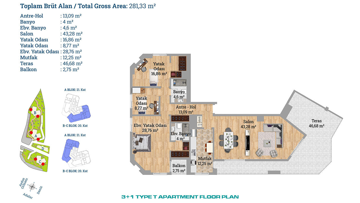 Sea View Apartments in a Luxurious Complex in Kartal, Istanbul - 60347
