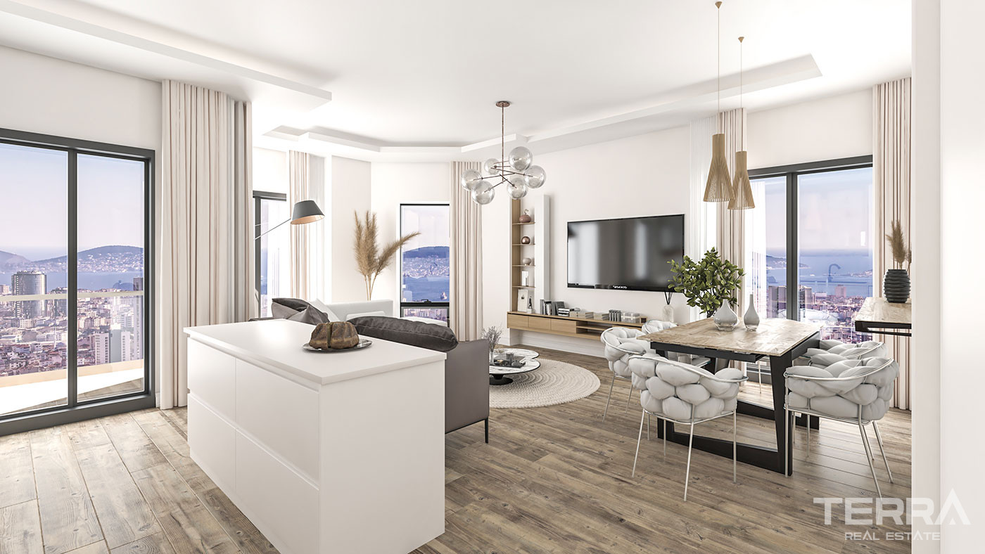 Sea View Apartments in a Luxurious Complex in Kartal, Istanbul - 60359