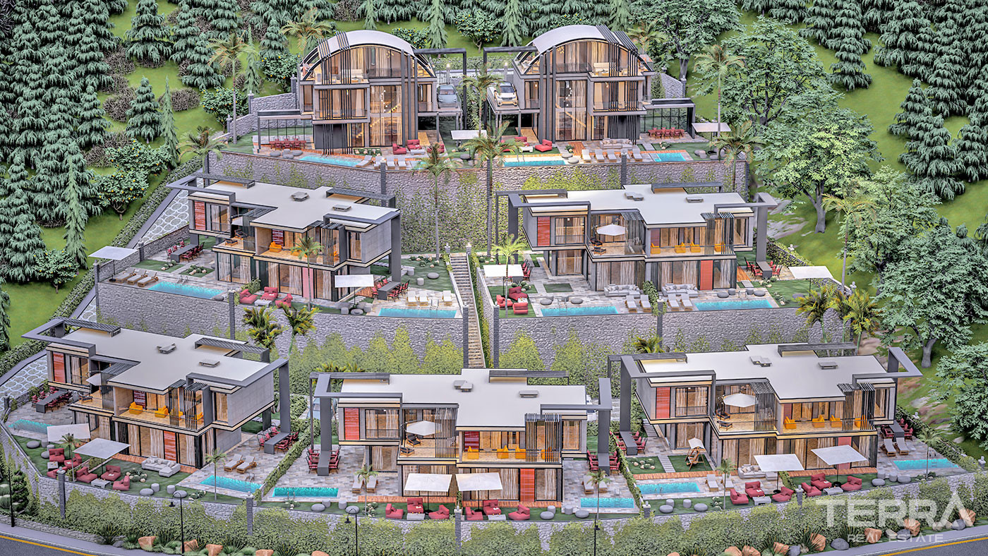 Sea View Villas in Alanya, Kargıcak with 5-Star Hotel Amenities - 60397