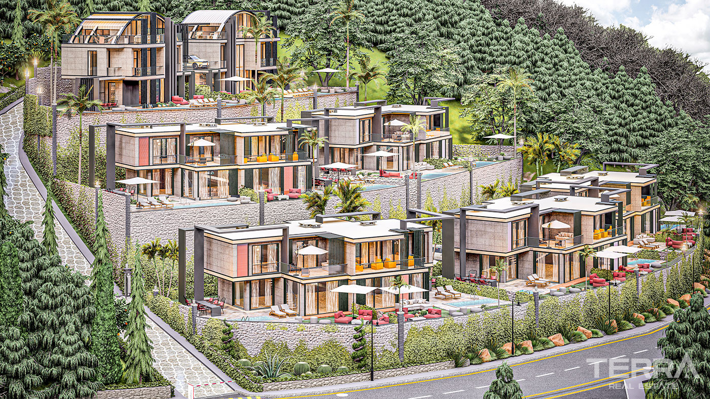 Sea View Villas in Alanya, Kargıcak with 5-Star Hotel Amenities - 60409