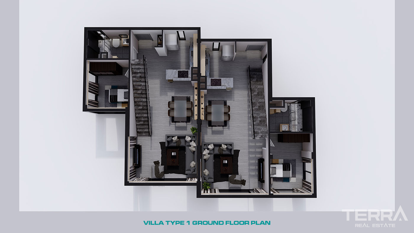 Sea View Villas in Alanya, Kargıcak with 5-Star Hotel Amenities - 60428