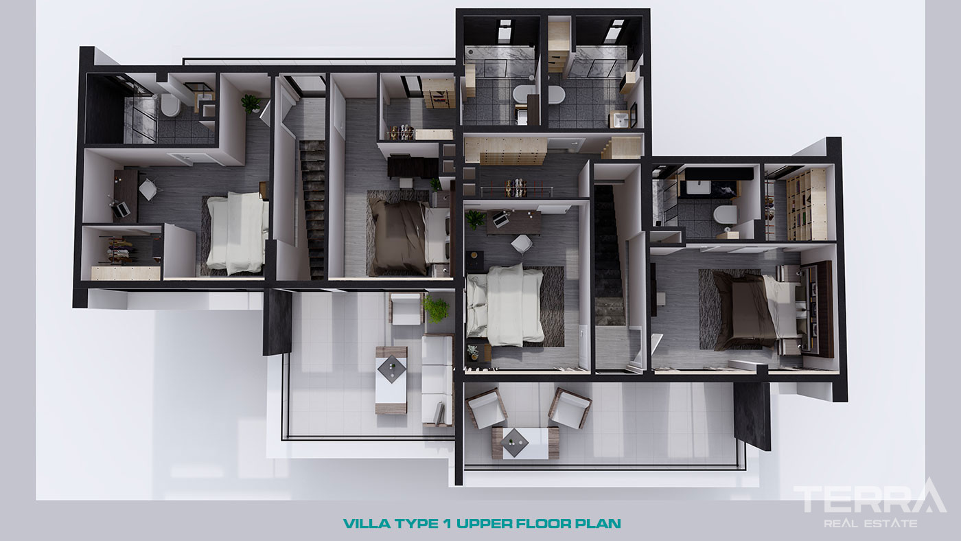 Sea View Villas in Alanya, Kargıcak with 5-Star Hotel Amenities - 60429
