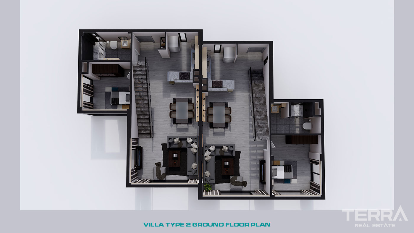 Sea View Villas in Alanya, Kargıcak with 5-Star Hotel Amenities - 60434