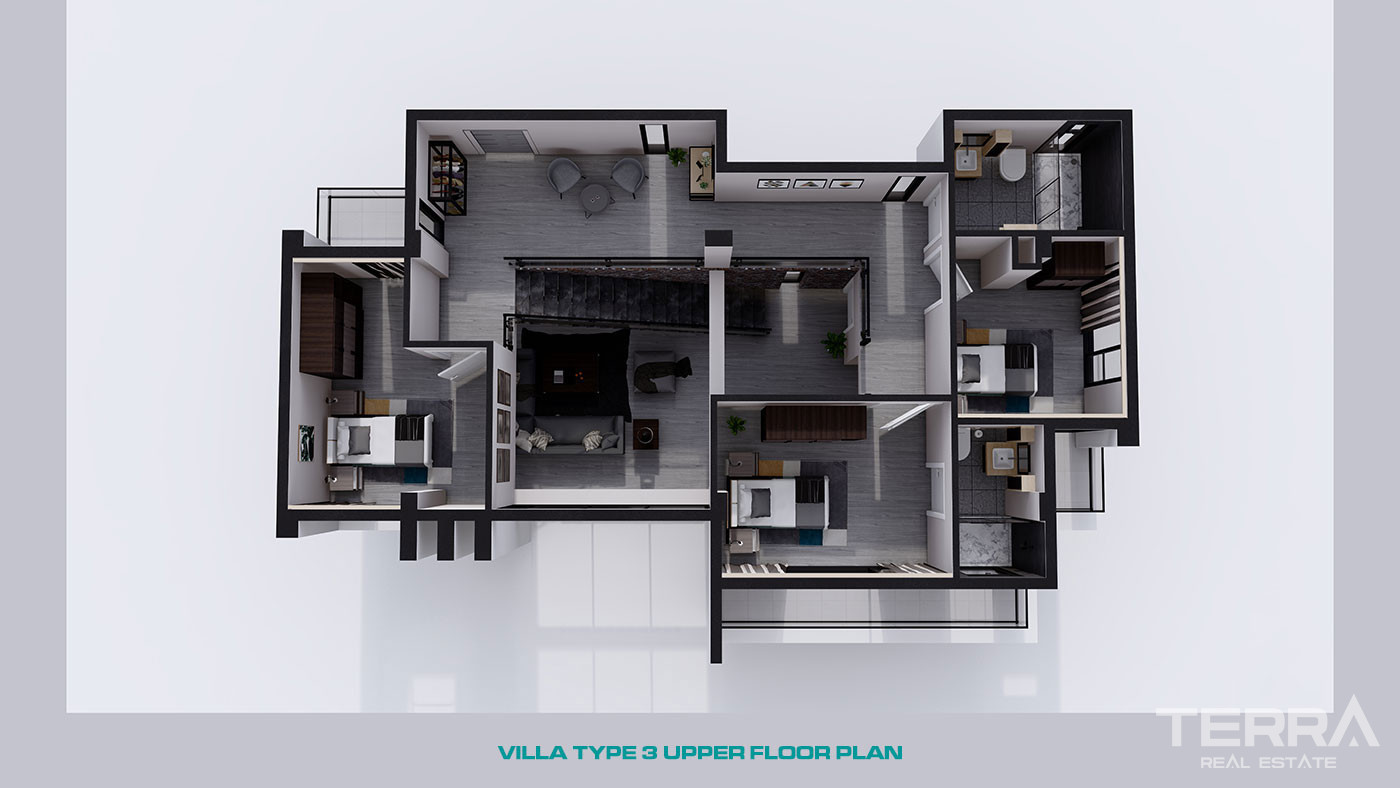 Sea View Villas in Alanya, Kargıcak with 5-Star Hotel Amenities - 60452