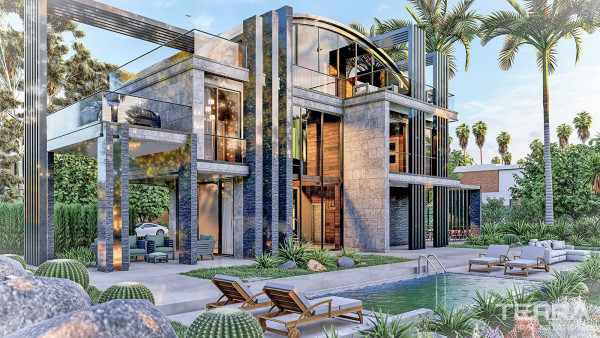 Sea View Villas in Alanya, Kargıcak with 5-Star Hotel Amenities