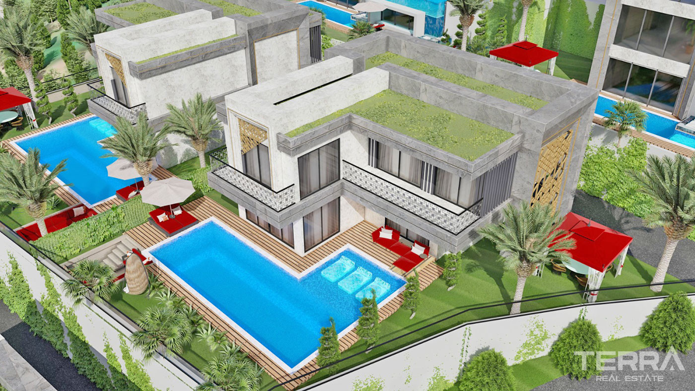 Exclusive Villas with Private Pool and Large Garden in Alanya Kargıcak - 60596