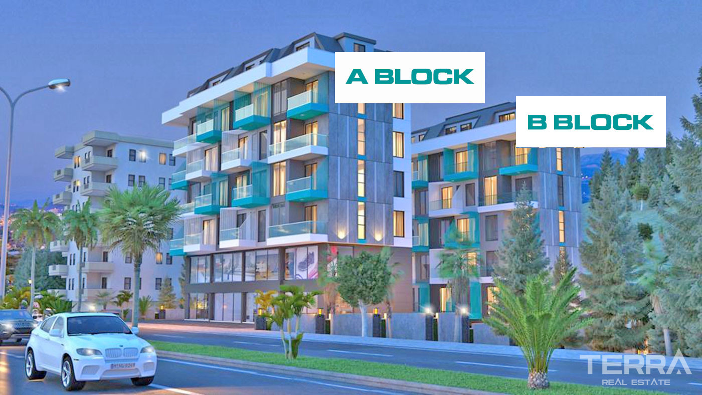 Centrally Located Apartments in Alanya with City and Landscape View - 60622