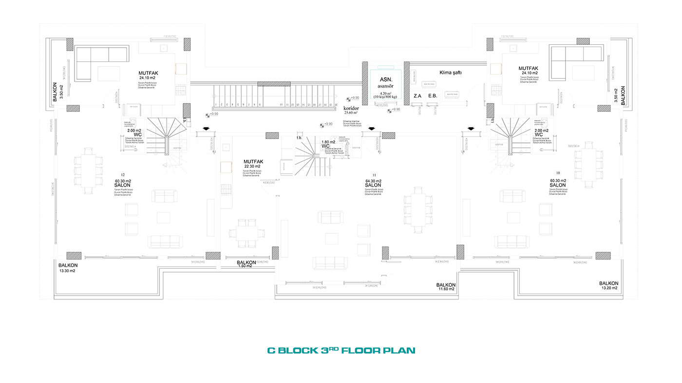 Spacious Central Apartments in Alanya with High Investment Potential - 61031