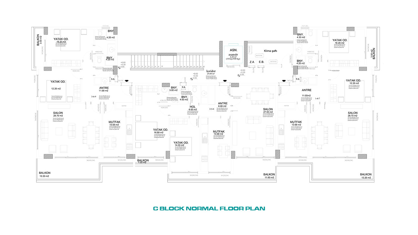 Spacious Central Apartments in Alanya with High Investment Potential - 61033
