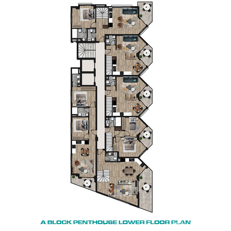 Seafront Apartments in Alanya Center with 5-Star Hotel Concept - 61053