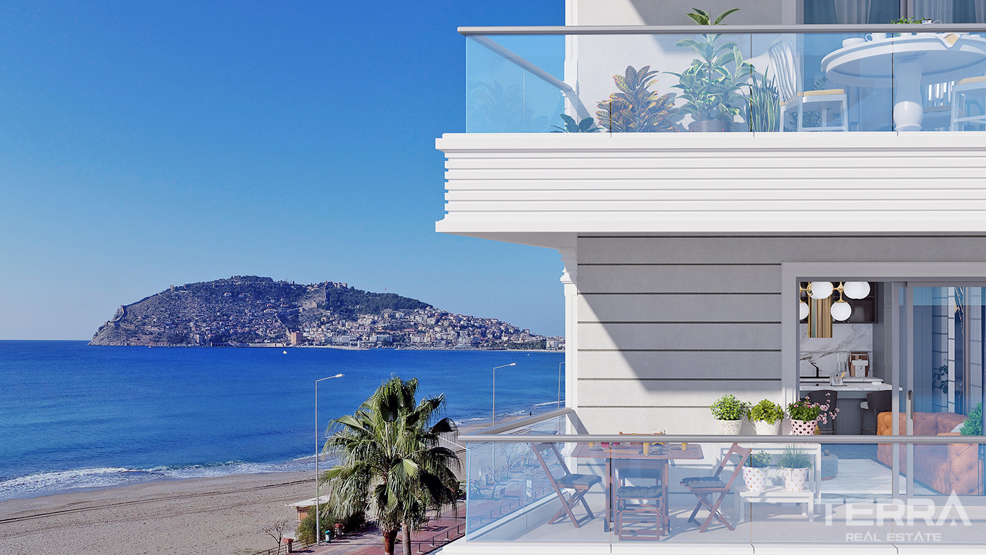 Seafront Apartments in Alanya Center with 5-Star Hotel Concept - 61058