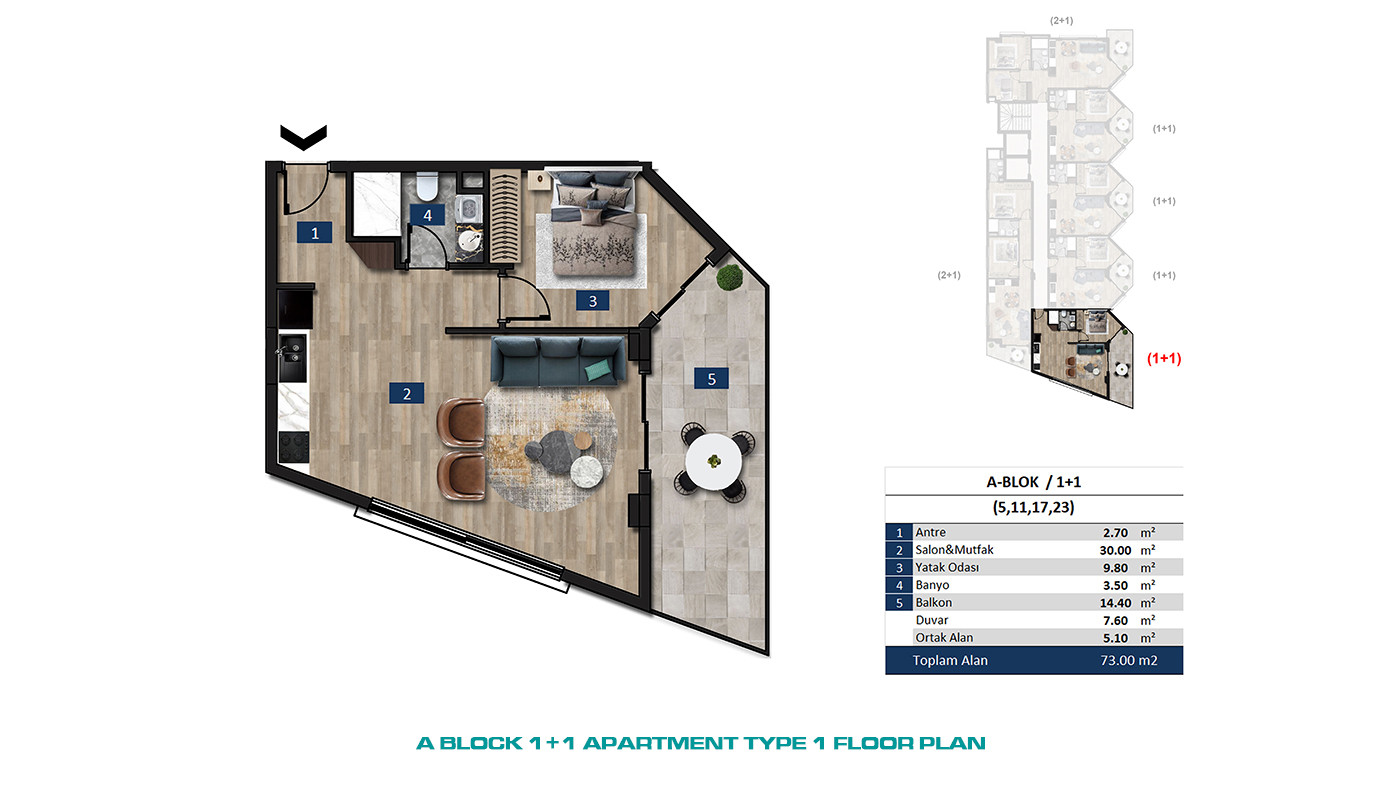 Seafront Apartments in Alanya Center with 5-Star Hotel Concept - 61059