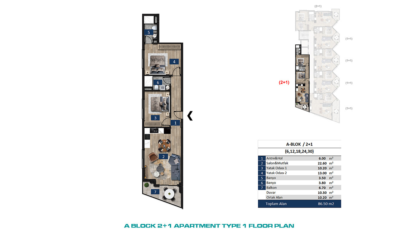 Seafront Apartments in Alanya Center with 5-Star Hotel Concept - 61062