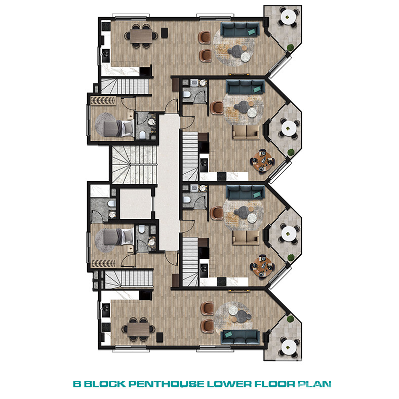 Seafront Apartments in Alanya Center with 5-Star Hotel Concept - 61073