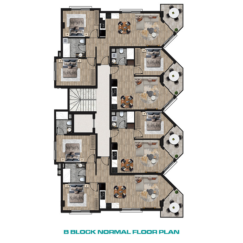 Seafront Apartments in Alanya Center with 5-Star Hotel Concept - 61075